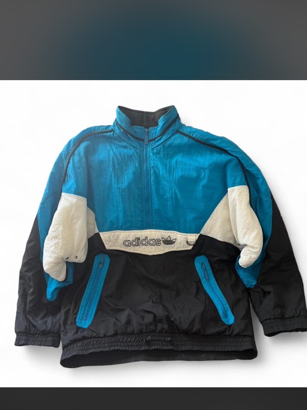 Vintage 90s Adidas Colorblock Puffer Jacket Sz M